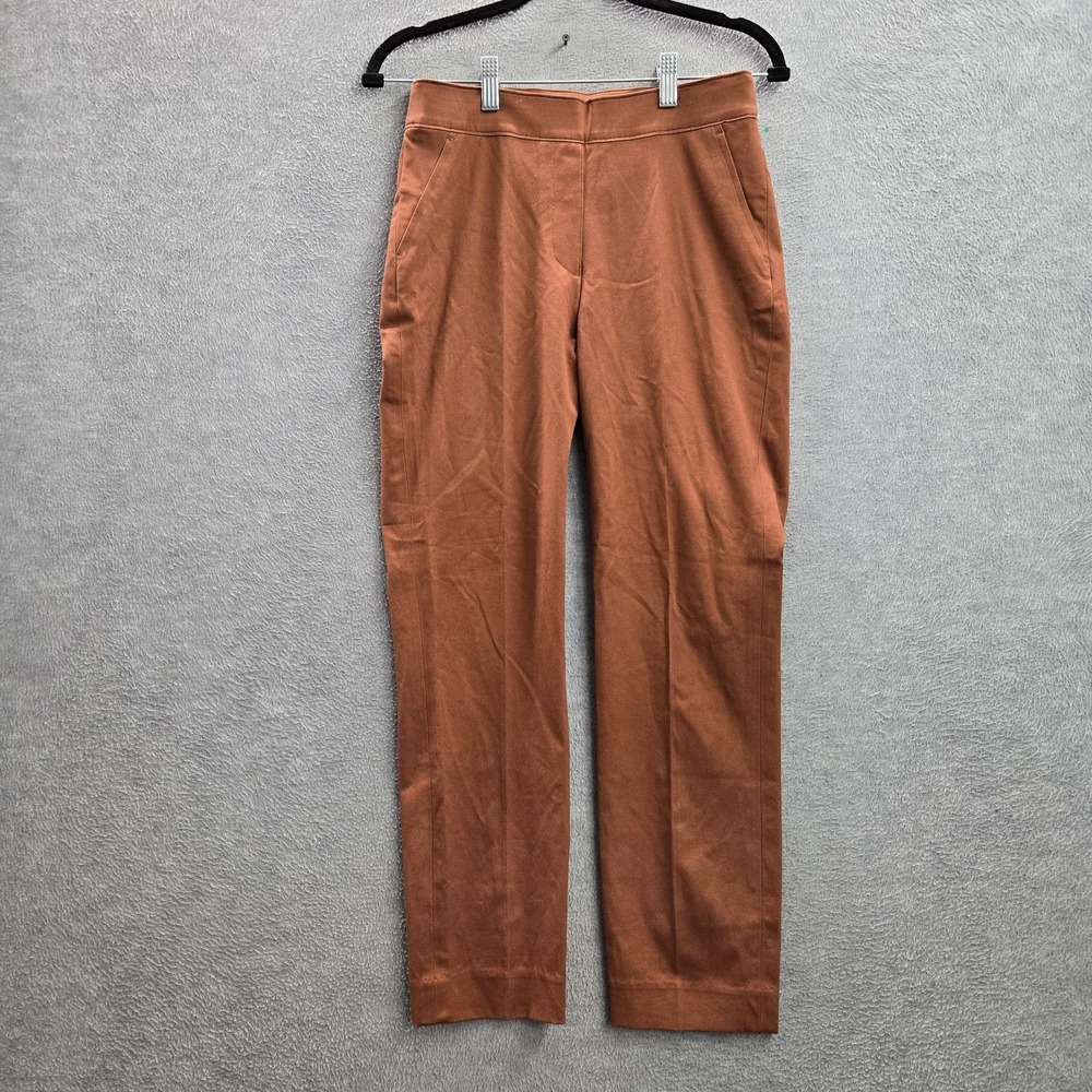 Spanx Women Pants S Brown On The Go Ankle Slim Straight 25" Inseam